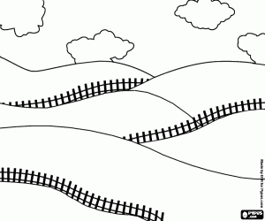 Coloriage Paysage de campagne vallonn�e