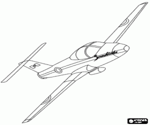Coloriage Petit avion � la r�action