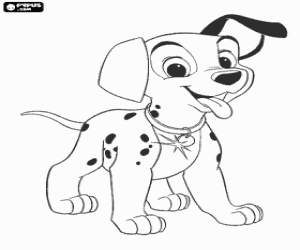 Coloriage Petit chien dalmatien