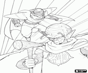 Coloriage Piccolo et son p�re Piccolo Daima�, qui est la partie mal d'un namekiane me rendre � la terre