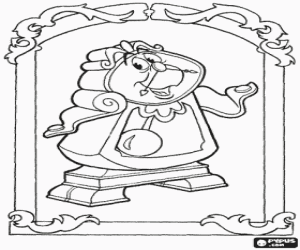 Coloriage Portrait encadr� de le majordome du ch�teau, l'horloge Big Ben