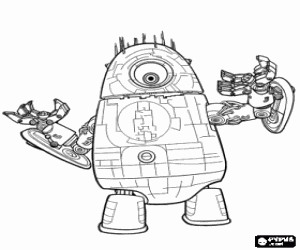 Coloriage Probe Robot, le robot extraterrestre ou alien