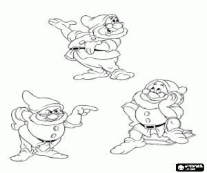Coloriage Prof est le leader des sept nains