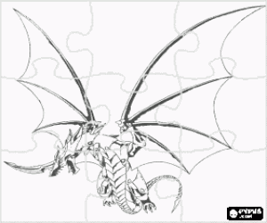 Coloriage Puzzle de Pyrus Drago est le gardien Bakugan de Dan