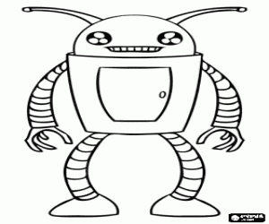 Coloriage Robot alien ou un robot extraterrestre