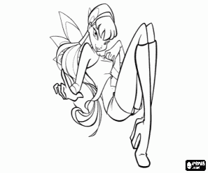 Coloriage Stella, la princesse de la plan�te Solaria