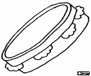 Coloriage Tambourin, instrument de percussion populaire et universel