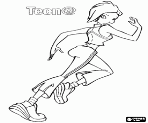 Coloriage Tecna, F�e de la technologie