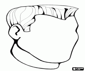 Coloriage T�te d'un homme sans visage pour dessiner