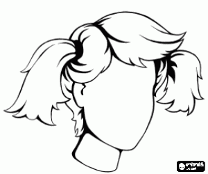 Coloriage T�te de fille pour dessiner le visage