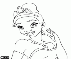 Coloriage Tiana, la princesse avec un diad�me