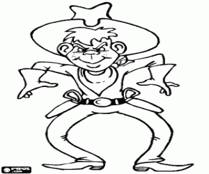 Coloriage Tireur pr�t se battre en duel