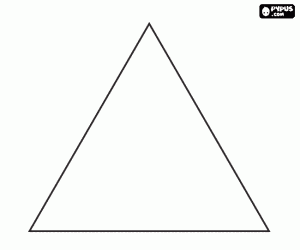 Coloriage Triangle �quilat�ral ou r�gulier, polygon avec ses trois c�t�s de m�me longueur