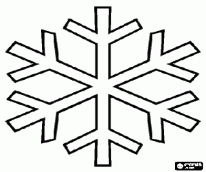 Coloriage Un petit cristal de glace qui forme les flocons de neige