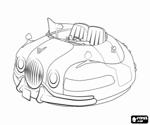 Coloriage V�hicule d�capotable de Planet 51