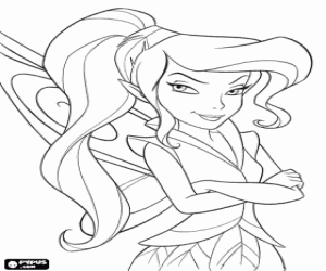 Coloriage Vidia, la f�e qui trompe la f�e Clochette en croyant qu'elle peut aller sur le continent