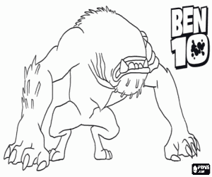 Coloriage Wildmutt ou Sauvage est la premi�re transformation intentionnelle de Ben 10 avec l'Omnitrix 