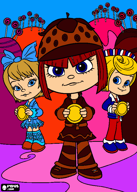 dessin 3 enfants de sugar rush