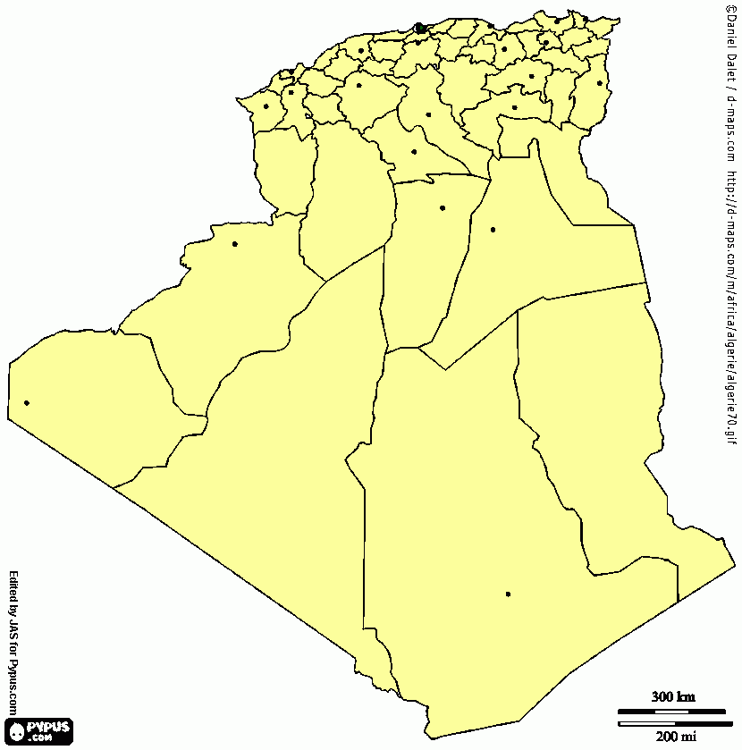 dessin algerie carte 