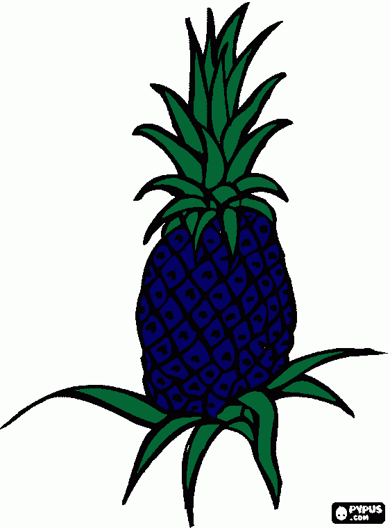 dessin anana bleu