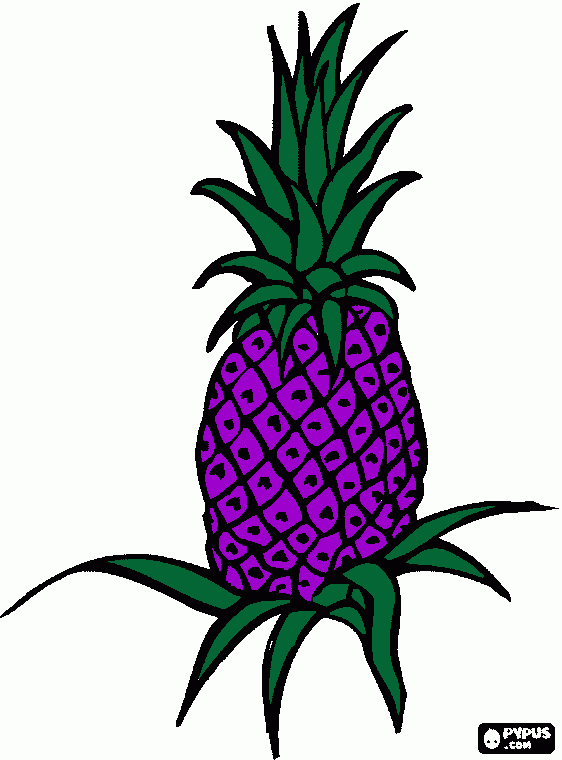dessin anana mauve