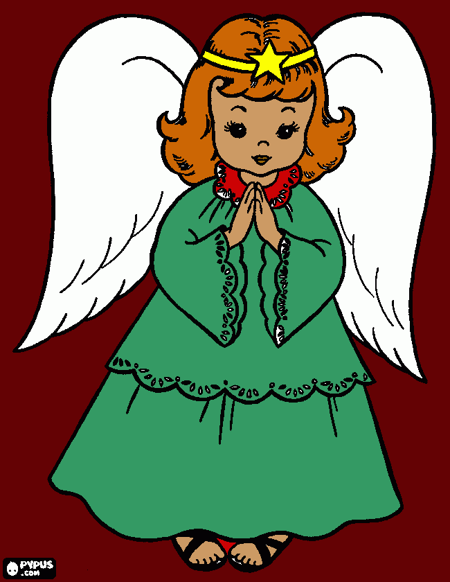 dessin ange fille