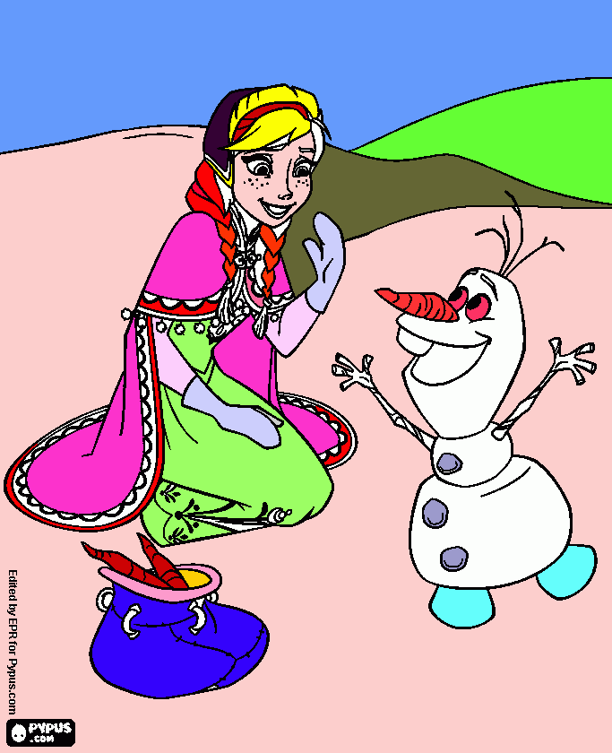 dessin Anna et Olaf