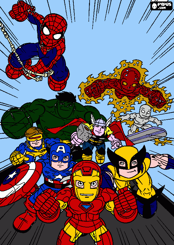 dessin avenger squad