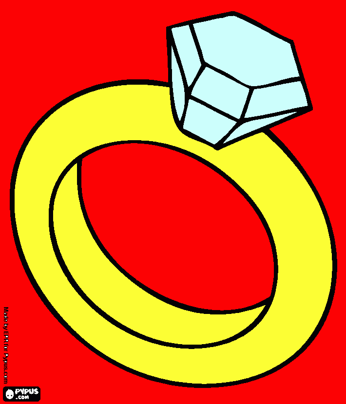 dessin bague diamant