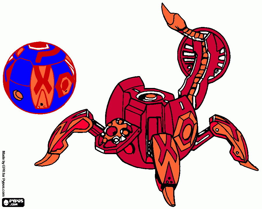 dessin Bakugan rouge