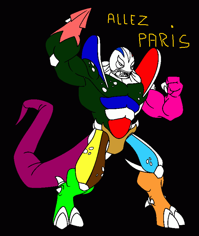 dessin bleu,blanc rouge