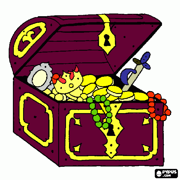 dessin boite au tresor