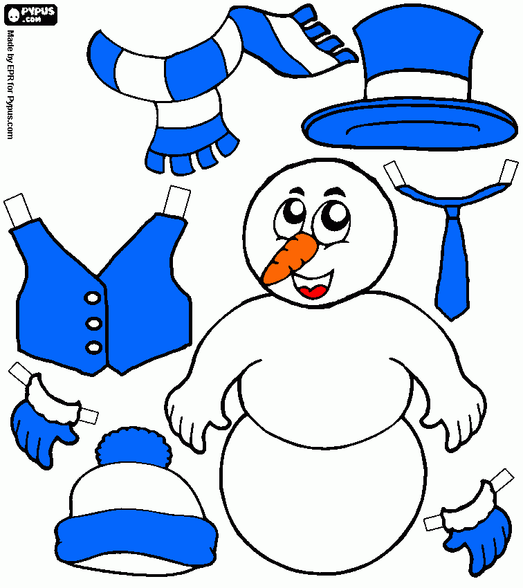 dessin Bonhomme bleu