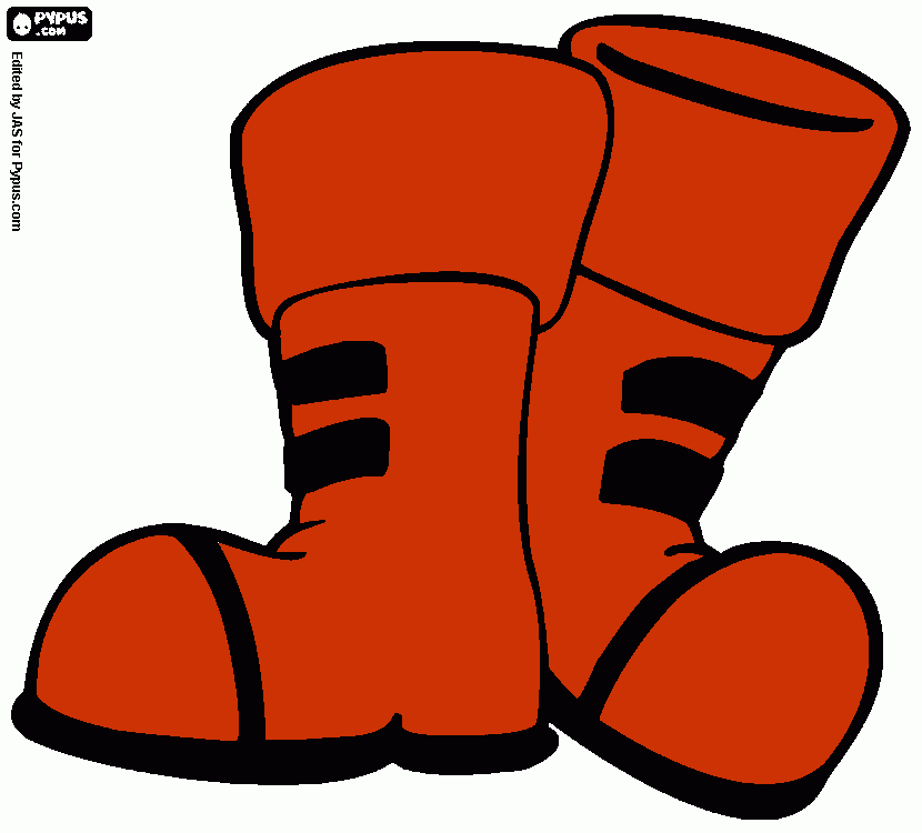 dessin bottes rouges