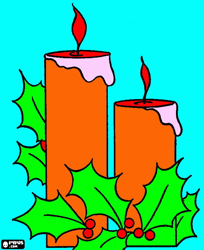 dessin bougie de noel