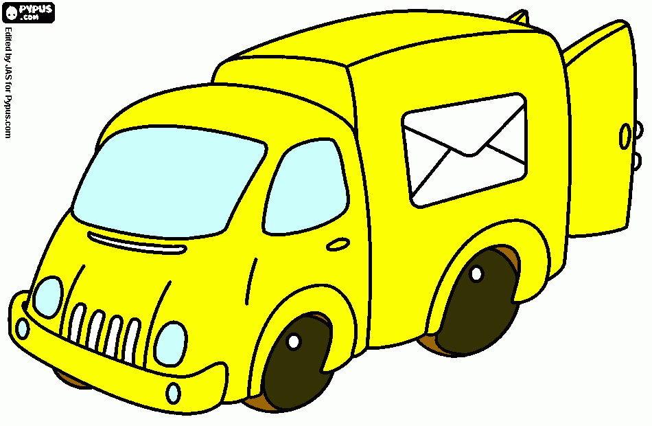 dessin Camion la poste