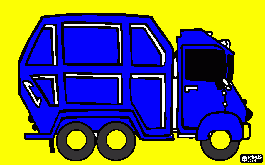 dessin camion poubelle
