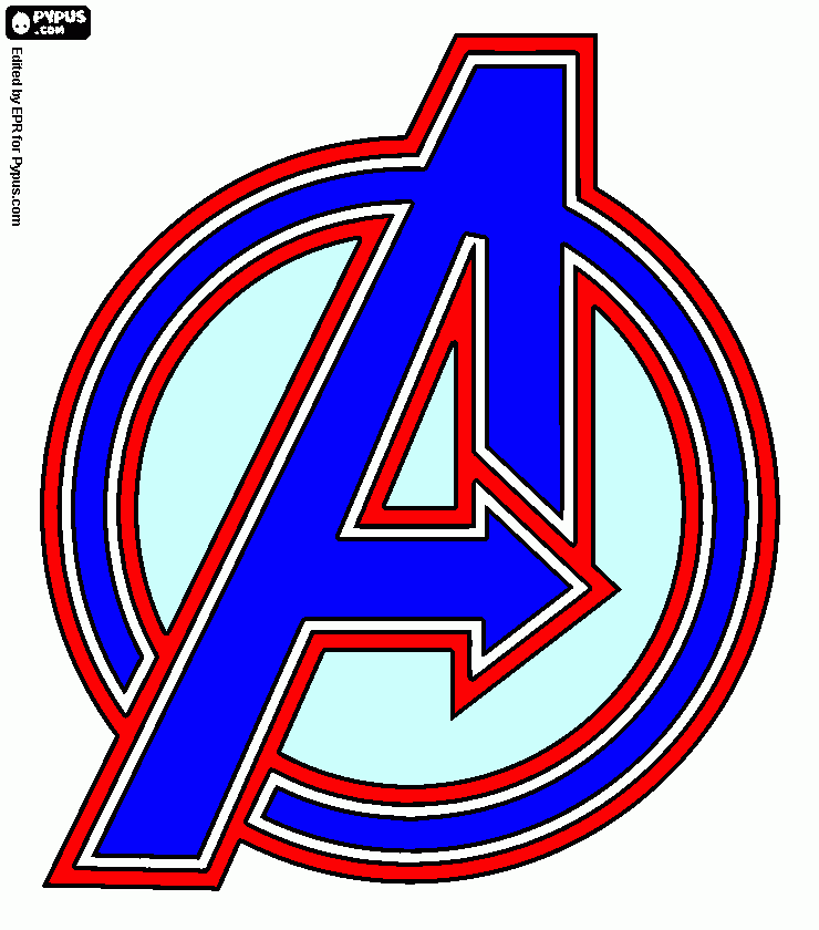 dessin Captain America Avengers Logo