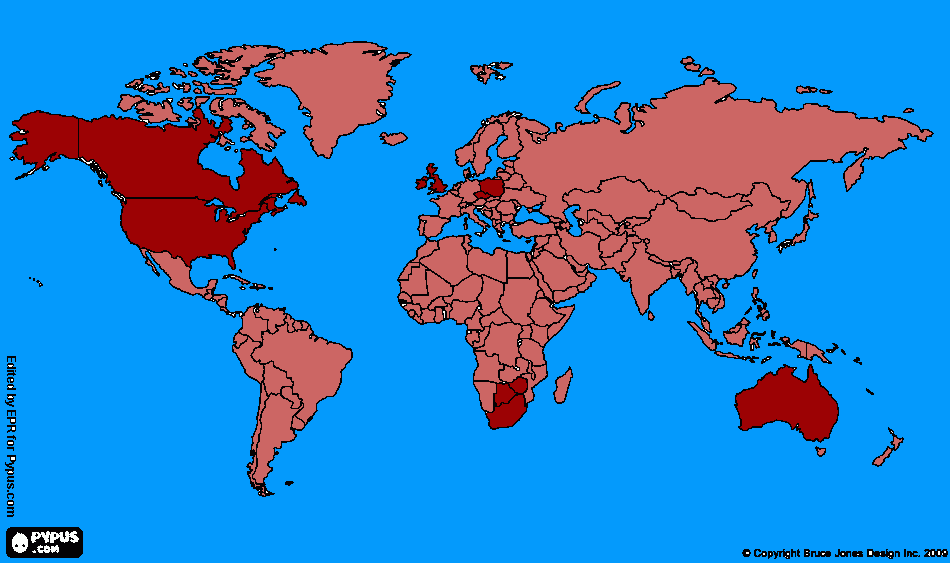 dessin Carte monde gaz de couche