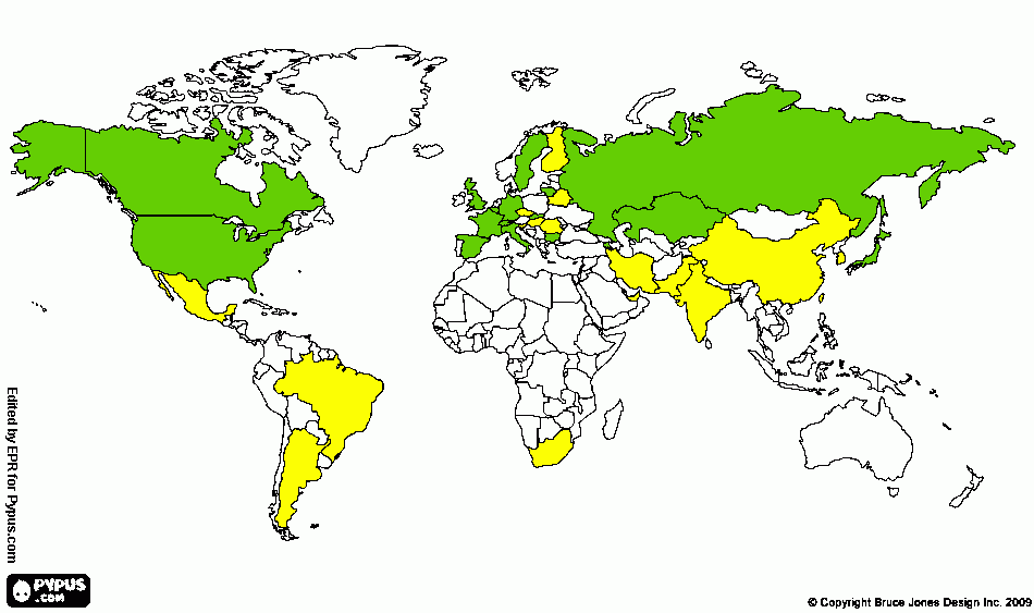 dessin carte monde