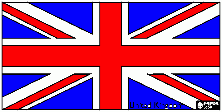 dessin Ce drapeau est rouge est bleu.