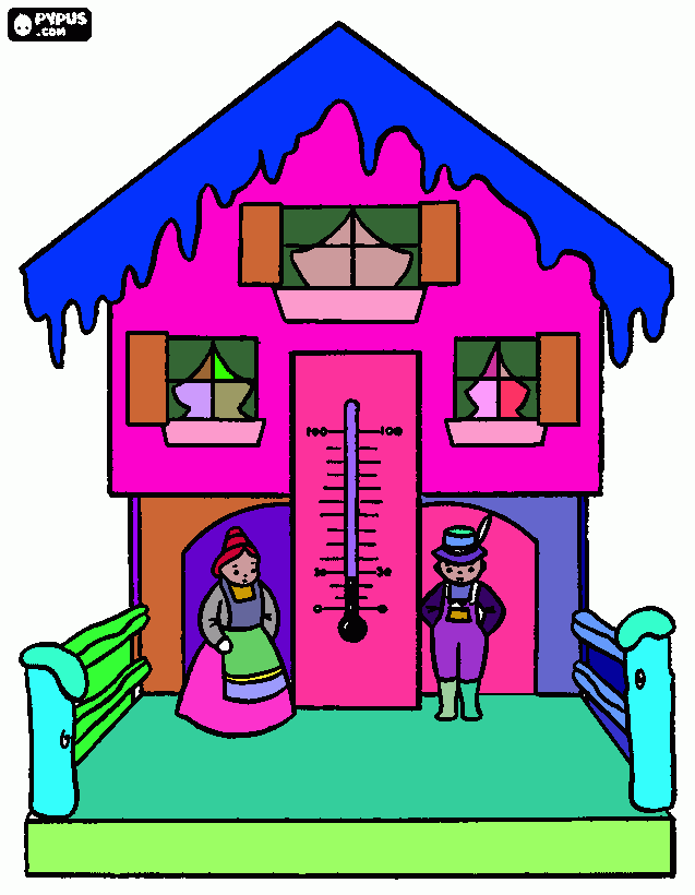 dessin chalet suisse