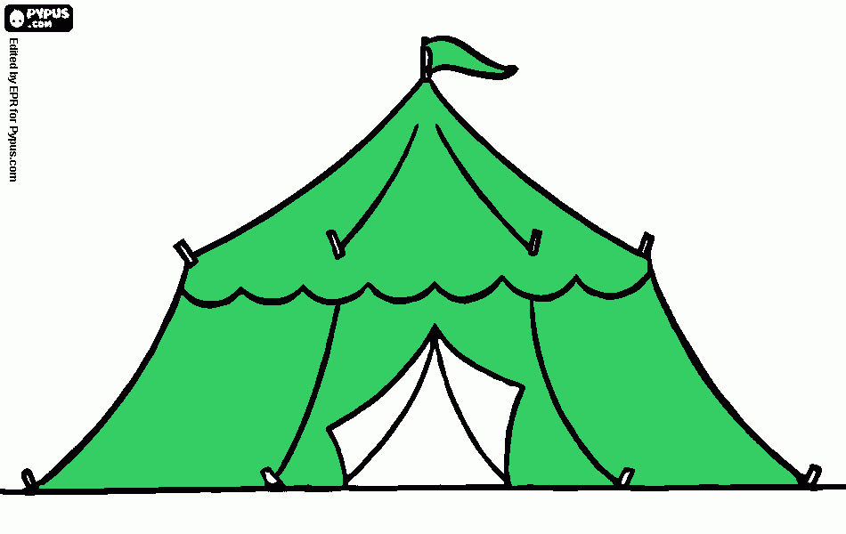 dessin chapiteau vert