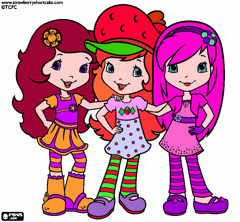 dessin charlotte aux fraises et ses amies