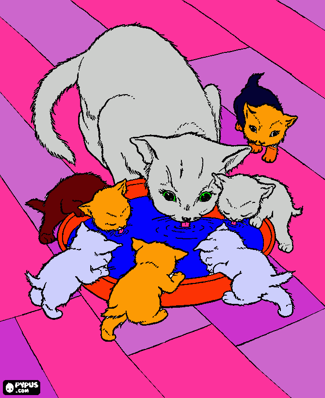 dessin chat lou