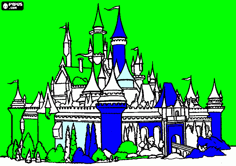dessin chateau de mickey