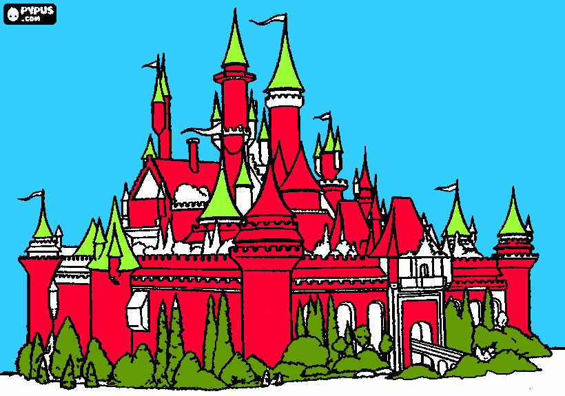 dessin chateau reine des neiges