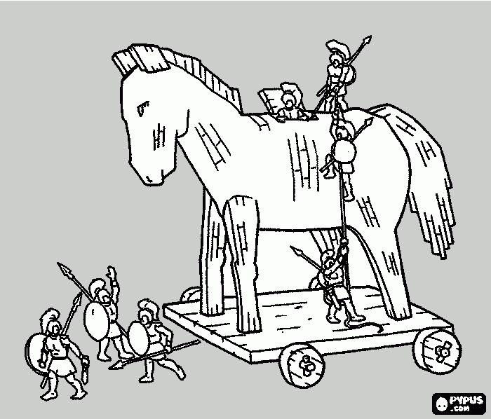 dessin Cheval de Troie