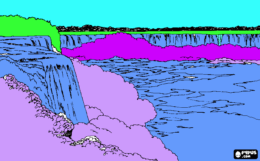 dessin Chutes d'eau