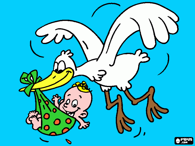 dessin Cigogne